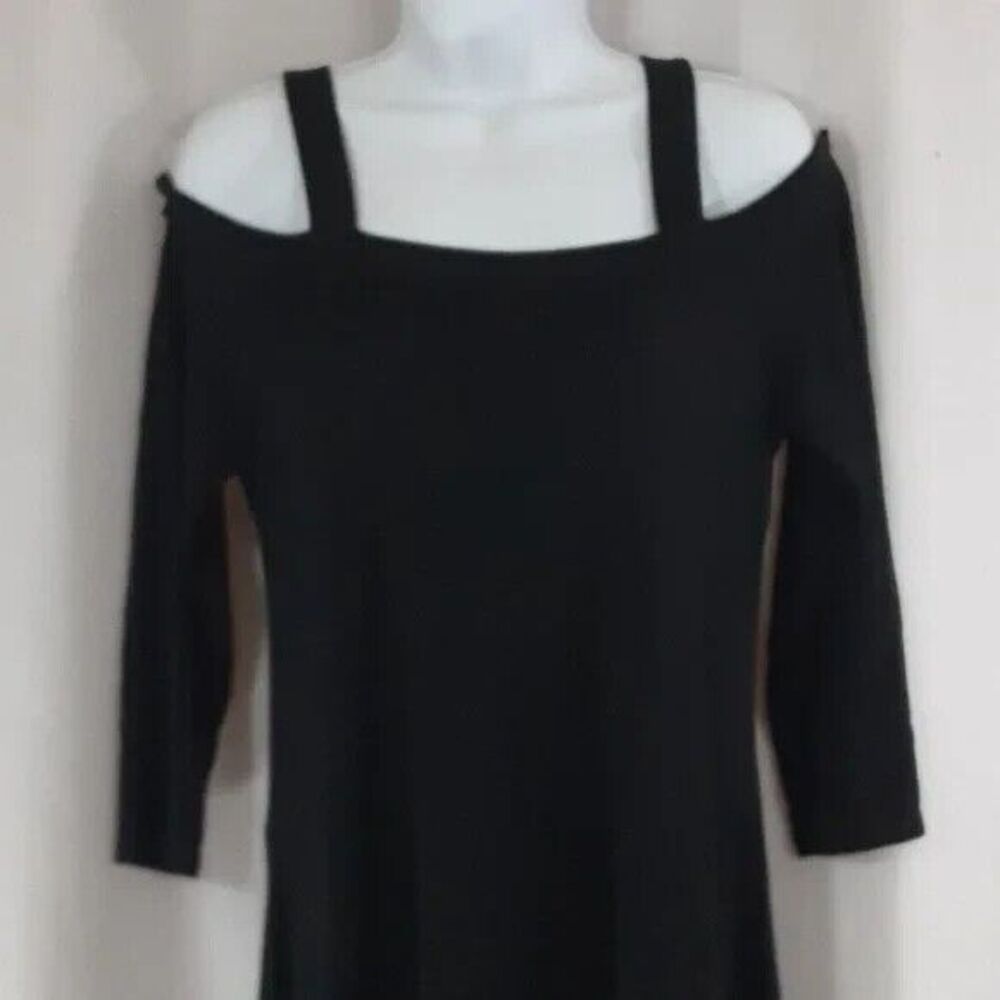 Cupio size medium black cold shoulder dress * - Picture 2 of 15